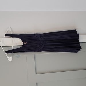 Anthropologie Bailey 44 Navy Blue Dress Size Small Scoop Neck Ruched